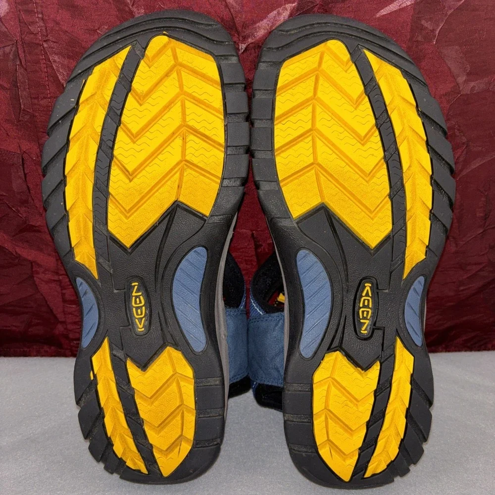 Keen Venice H2 Waterproof Hiking Sandals Women's 11 Cinch Strap Blue & Gray EUC